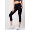 Extra Compression Cropped Leggings With Tummy Control And Side Pockets Black -Athletics Store k04852c489ad3e0458ae3082c17dc4120