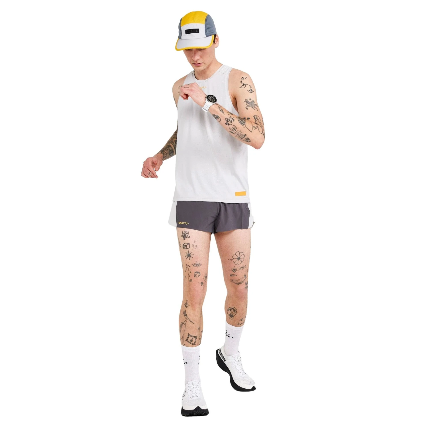 Craft Mens Pro Hypervent Split Hem Shorts (Granite Ash) 5 Craft Mens Pro Hypervent Split Hem Shorts (Granite Ash) - Image 3