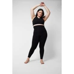 Extra Strong Compression Apple Shape High Waisted Leggings, Short Length, Black -Athletics Store k1a980c145d86cbca9544e8f3e10988f8