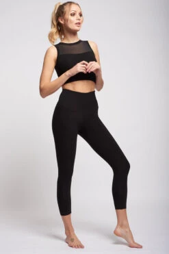 Extra Strong Compression Tummy Control Cropped Leggings Black -Athletics Store k32c19be391eec4e243ab101ab64639eb