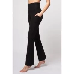 Extra Strong Compression Tummy Control Bootcut With Pockets Black