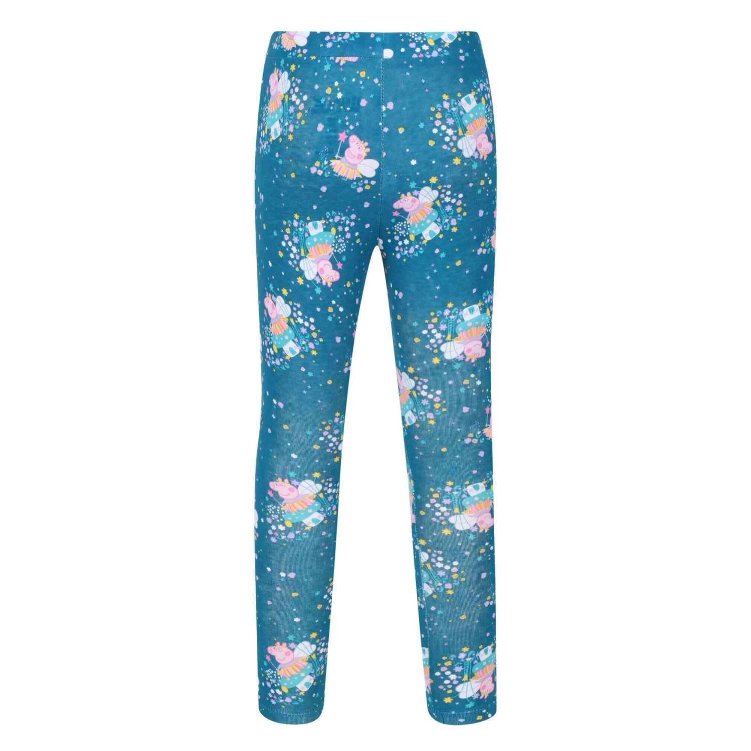 Regatta Childrens/Kids Umbrella Peppa Pig Leggings (Pack Of 2) (Aruba Blue/Pink Fusion) 4 Regatta Childrens/Kids Umbrella Peppa Pig Leggings (Pack Of 2) (Aruba Blue/Pink Fusion) - Image 2