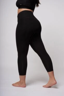 Extra Strong Compression Curve Cropped Leggings With Waisted Tummy Control Black -Athletics Store ka859ba08590a0c794f9d610f77c9baa8