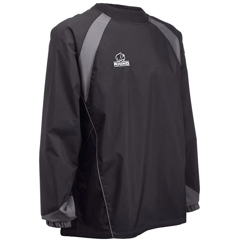 RHINO Adults Unisex Kyoto Training Top (Black/Grey) 3 RHINO Adults Unisex Kyoto Training Top (Black/Grey)