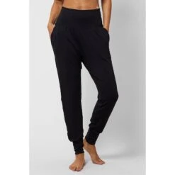 Lightweight Yoga Loose Side Pockets Cuffed Pant Black -Athletics Store kd0532fb3690f8530a8e84bdcde14d838