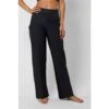 Lightweight Yoga Loose Side Pockets Pant Black