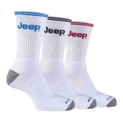 Jeep 3 Pairs Mens Cotton Thick Cushioned Terry Sport Socks With Retro Stripe -Athletics Store kec3a3bc460706ca2177c50a159e820f1